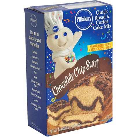 Pillsbury Quick Bread & Coffee Cake Mix, Chocolate Chip Swirl | Baking ...