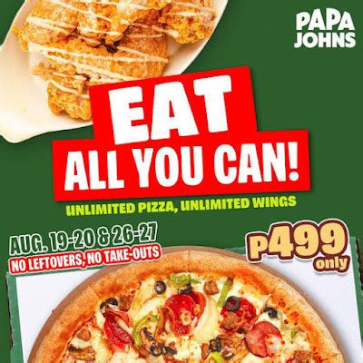 Manila Shopper: Papa John’s UNLI Pizza & Wings Promo