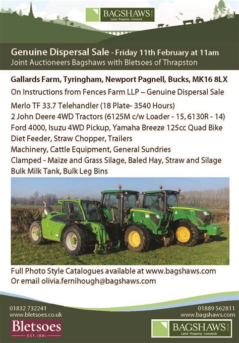 BAGSHAWS - Genuine Dispersal Sale - Farmers Guide