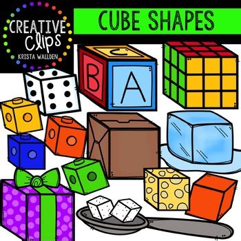 Cube Clipart {Creative Clips Clipart} by Krista Wallden - Creative Clips