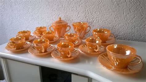 Vintage Fire King Peach Luster Set Dinnerware Sets Home & Living etna ...