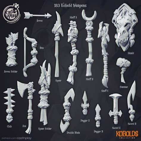 Kobold Weapons Kobolds Dnd Miniatures Fantasy Rpg's Tabletop Miniatures ...