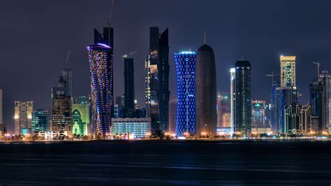 Doha Skyline Serenity - HD Wallpaper