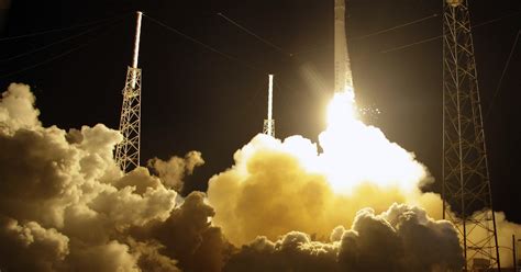 SpaceX's successful rocket launch lights up night sky