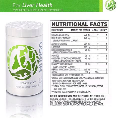 USANA Hepasil DTX™ - Hepasil - 补肝 - Fu Kang Healthcare Shop Online