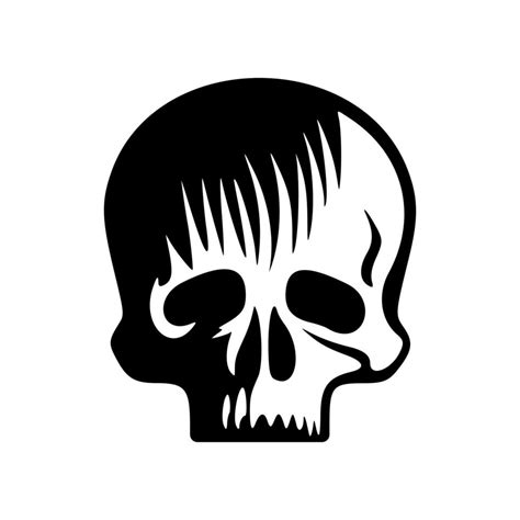 A vector logo featuring a white and black skull. 21395895 Vector Art at ...