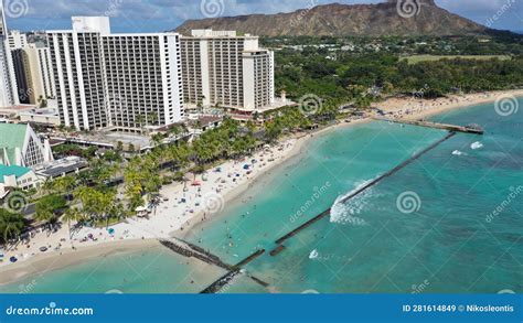 Beautiful Beach Views in Honolulu Hawaii Stock Image - Image of hotel ...