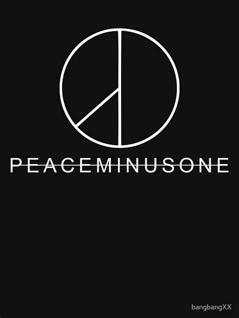 "PeaceMinusOne white" Unisex T-Shirt by bangbangXX | Redbubble