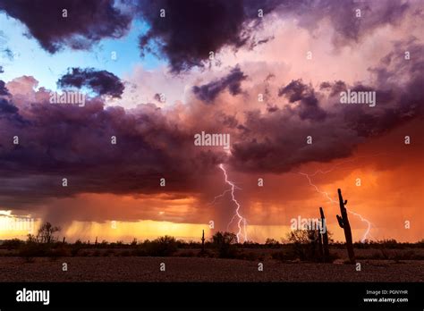 Colorful clouds over desert hi-res stock photography and images - Alamy