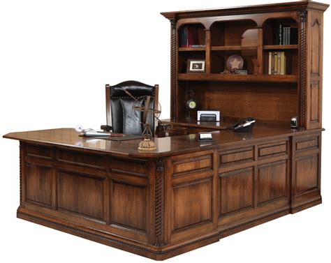Lexington U-Shape Desk | Amish Lexington U Desk and Hutch