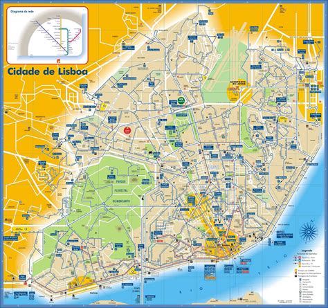 Lisbonne, Lisbonne carte, Carte touristique