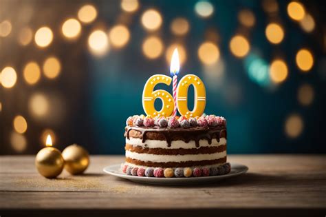 Sweet Birthday Cake - 60th Years Free Stock Photo - Public Domain Pictures