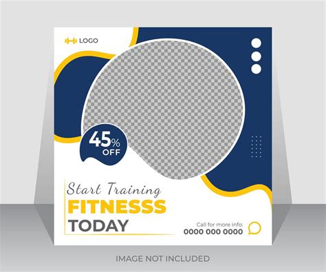 Gym fitness social media post or web ads banner design. gym, workout, fitness, and sport square ...