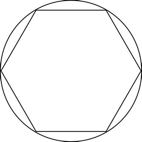 Regular Hexagon Inscribed In A Circle | ClipArt ETC