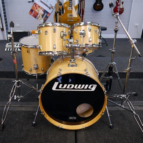 Ludwig USA Classic Maple 5 Piece Drum Kit, Hardware - Natural w/Case - 2nd Hand | Rich Tone Music