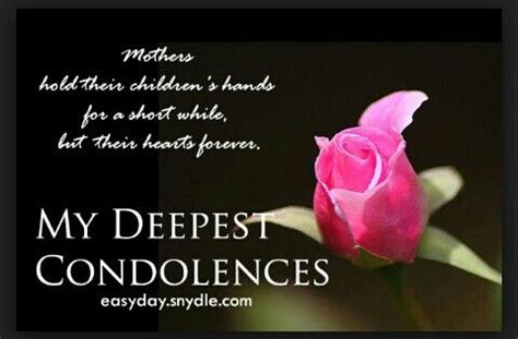 My Deepest Condolences loss off Mother Sympathy Messages For Loss ...