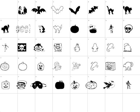 AEZ halloween dingbats | Font Zillion