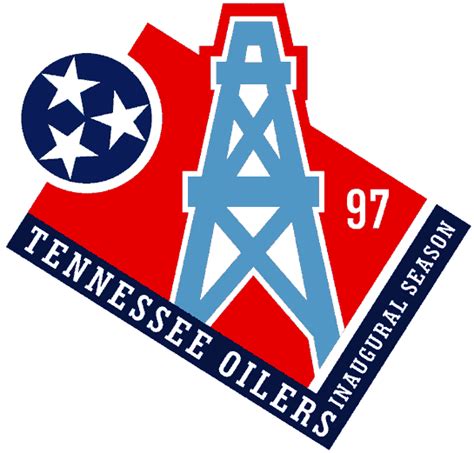 Tennessee Oilers Logo Anniversary Logo (1997) - Tennessee Oilers Inaugural Season SportsLogos ...