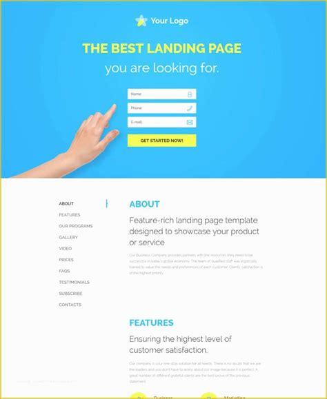 Free Landing Page Templates Wordpress Of Wordpress Landing Page ...