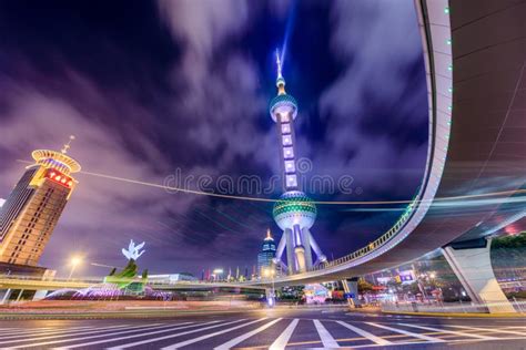 Shanghai Tower at Night editorial photo. Image of famous - 69097731