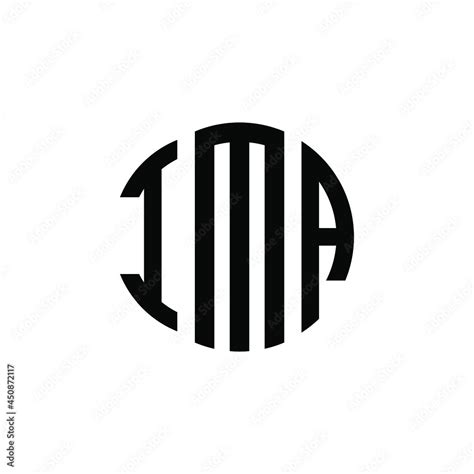 IMA letter logo design. IMA modern letter logo with black background ...