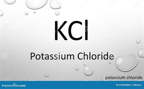 Potassium Chloride Chemical Formula on Waterdrop Background Stock Illustration - Illustration of ...