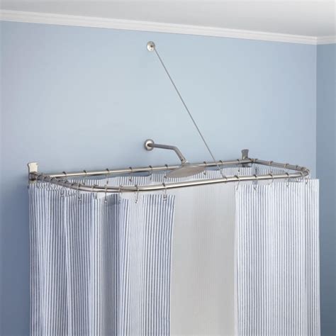 Oval Shower Curtain Rod For Clawfoot Tub - Bathtub Designs