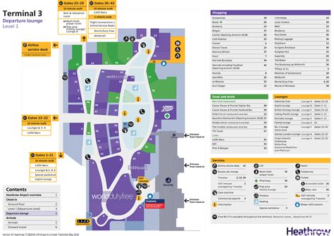 Heathrow Airport Map (LHR) - Printable Terminal Maps, Shops, Food ...