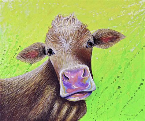 Jersey Cow Painting by Michelle Faber - Fine Art America