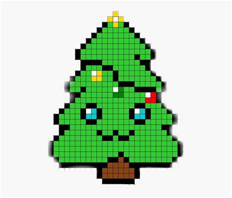 Minecraft Christmas Tree Pixel Art