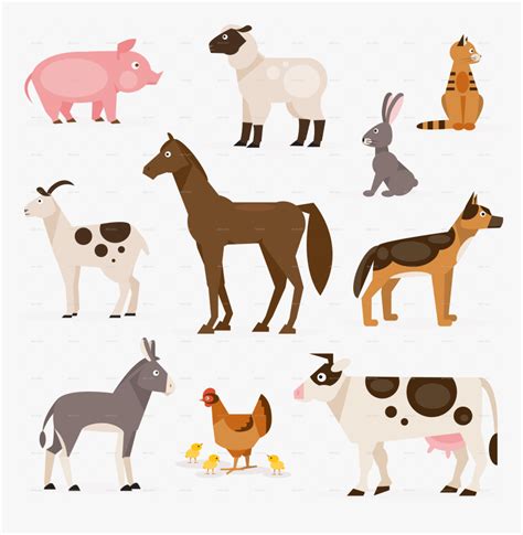 Cattle Horse Livestock Farm - Farm Animal Vector Png, Transparent Png , Transparent Png Image ...