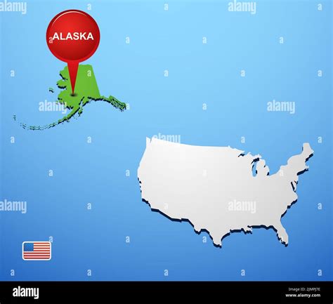 Alaska on USA map Stock Photo - Alamy