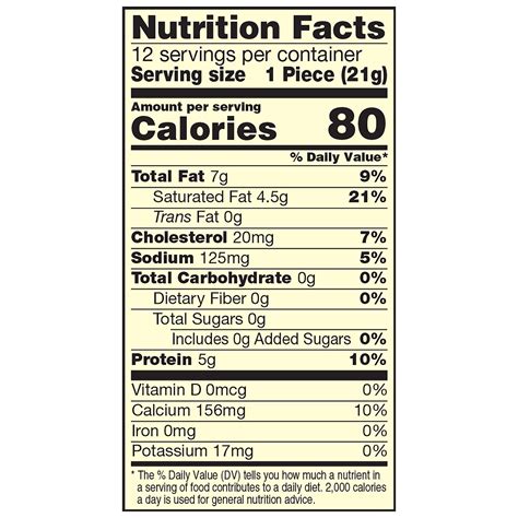 Nutritional Info For Sargento Cheese Sticks - Nutrition Ftempo