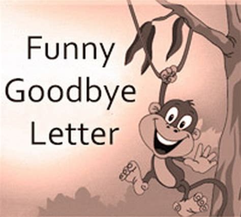 Funny Goodbye Letter - Free Letters