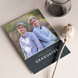 Twin's Graduation Announcement Template, Class of 2023, Senior Photo ...