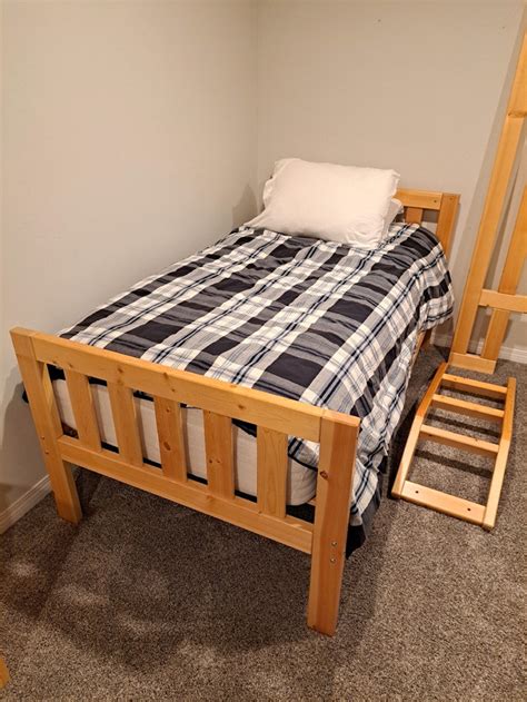 Solid Wood Double/Twin Bunk Bed with Mattresses | Beds & Mattresses ...