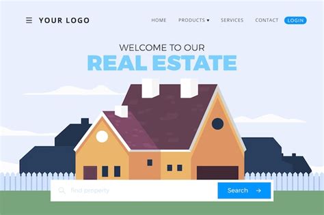 Free Vector | Real estate landing page template