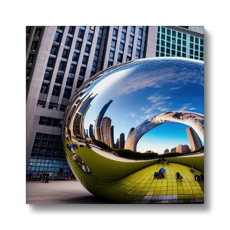 Chicago Reflection - Canvas – artAIstry