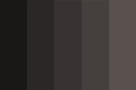 Warm Black and Dark Grey Color Palette