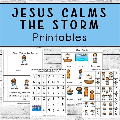 Jesus Calms The Storm Free Printables - Free Printable Templates