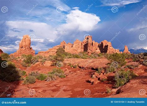 Red Desert stock photo. Image of blue, erosion, clouds - 13415154