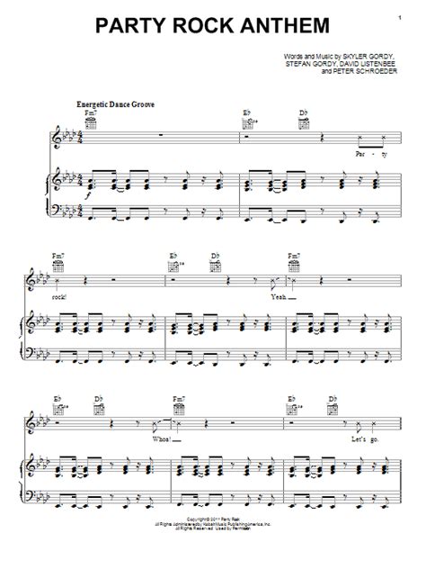 Party Rock Anthem | Sheet Music Direct