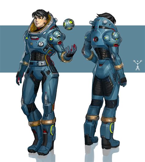 ArtStation - Blue Space Suit Design, Fred Augis | Character design ...