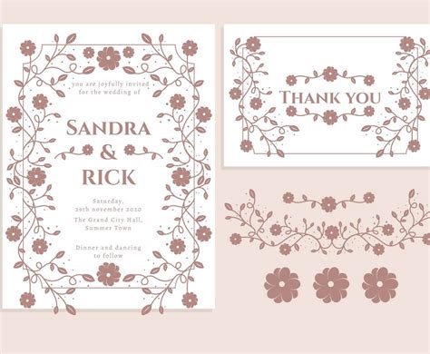 Wedding Invitation Card Vector Art & Graphics | freevector.com