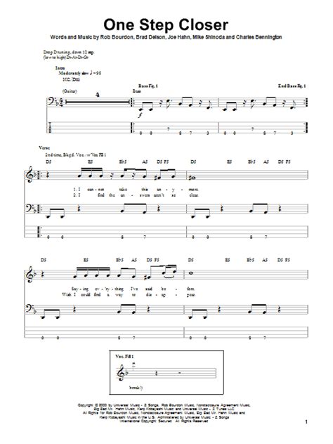 One Step Closer by Linkin Park - Bass Tab - Guitar Instructor