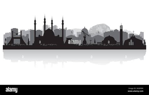 Abuja Nigeria city skyline vector silhouette illustration Stock Vector ...