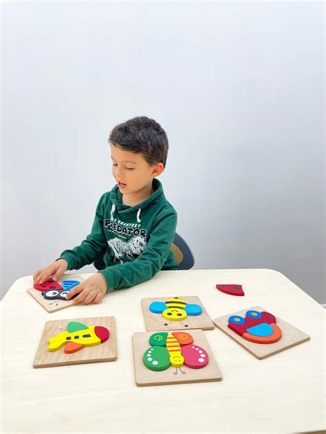 4 PCS Wooden Puzzles Set for Kids-wooden Jigsaw Puzzles for - Etsy