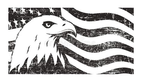 American Flag With Eagle Drawing