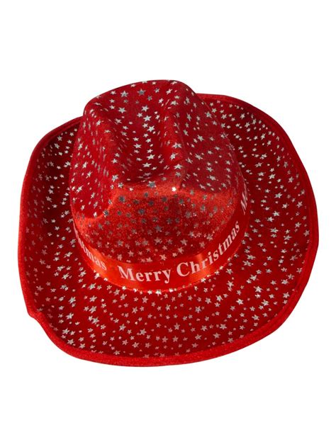 Merry Christmas Cowboy Hat - 36cm | Santa Hats, Suits & Stockings | Buy ...