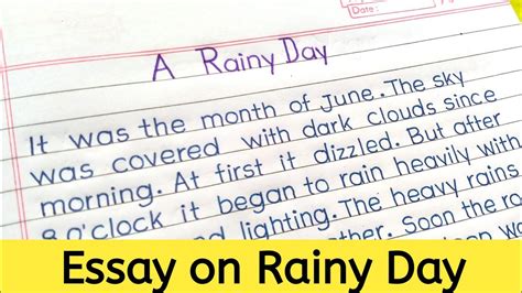 Essay on Rainy Day in English|| a rainy day essay in English|Rainy Day ...